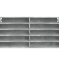Vitrinenschrank Betongrau 100x8,5x50 cm Holzwerkstoff