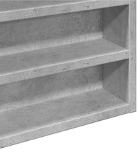 Vitrinenschrank Betongrau 100x8,5x50 cm Holzwerkstoff