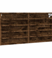 Vitrinenschrank Räuchereiche 100x8,5x50 cm Holzwerkstoff
