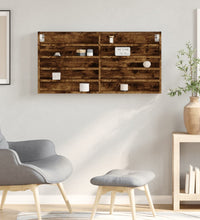 Vitrinenschrank Räuchereiche 100x8,5x50 cm Holzwerkstoff