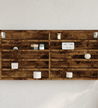 Vitrinenschrank Räuchereiche 100x8,5x50 cm Holzwerkstoff
