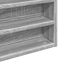 Vitrinenschrank Grau Sonoma 100x8,5x50 cm Holzwerkstoff