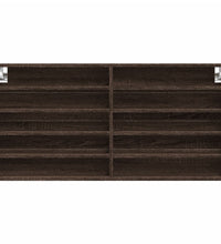 Vitrinenschrank Braun Eichen-Optik 100x8,5x50 cm Holzwerkstoff