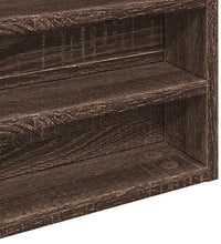 Vitrinenschrank Braun Eichen-Optik 100x8,5x50 cm Holzwerkstoff