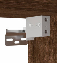 Vitrinenschrank Braun Eichen-Optik 100x8,5x50 cm Holzwerkstoff