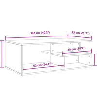 Couchtisch Braun Eichen-Optik 102x55x35 cm Holzwerkstoff