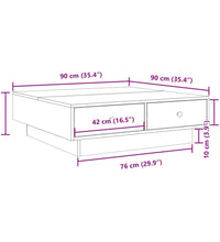 Couchtisch Weiß 90x90x28 cm Holzwerkstoff