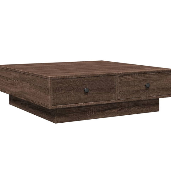 Couchtisch Braun Eichen-Optik 90x90x28 cm Holzwerkstoff