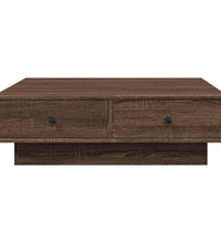 Couchtisch Braun Eichen-Optik 90x90x28 cm Holzwerkstoff