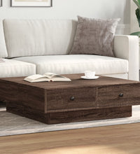 Couchtisch Braun Eichen-Optik 90x90x28 cm Holzwerkstoff