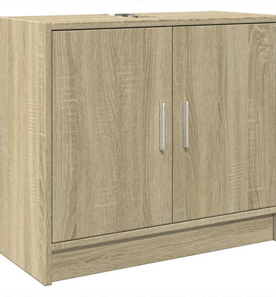 Waschbeckenunterschrank Sonoma-Eiche 63x29x55 cm Holzwerkstoff