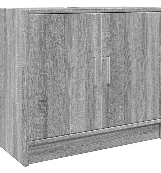 Waschbeckenunterschrank Grau Sonoma 63x29x55 cm Holzwerkstoff