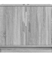 Waschbeckenunterschrank Grau Sonoma 63x29x55 cm Holzwerkstoff