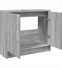 Waschbeckenunterschrank Grau Sonoma 63x29x55 cm Holzwerkstoff