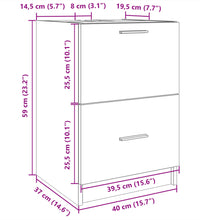 Waschbeckenunterschrank Weiß 40x37x59 cm Holzwerkstoff