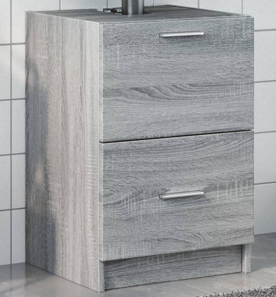 Waschbeckenunterschrank Grau Sonoma 40x37x59 cm Holzwerkstoff