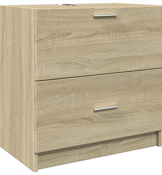 Waschbeckenunterschrank Sonoma-Eiche 59x37x59 cm Holzwerkstoff