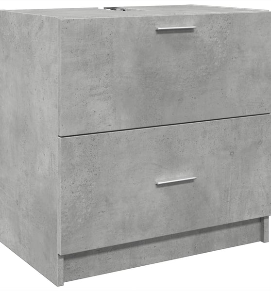 Waschbeckenunterschrank Betongrau 59x37x59 cm Holzwerkstoff