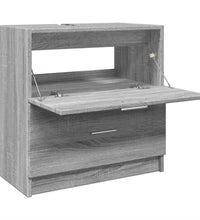 Waschbeckenunterschrank Grau Sonoma 59x37x59 cm Holzwerkstoff