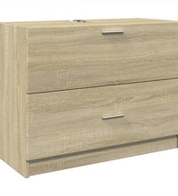 Waschbeckenunterschrank Sonoma-Eiche 78x37x59 cm Holzwerkstoff