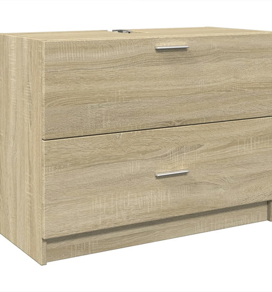 Waschbeckenunterschrank Sonoma-Eiche 78x37x59 cm Holzwerkstoff