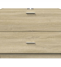 Waschbeckenunterschrank Sonoma-Eiche 78x37x59 cm Holzwerkstoff