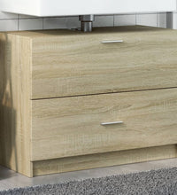 Waschbeckenunterschrank Sonoma-Eiche 78x37x59 cm Holzwerkstoff