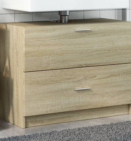 Waschbeckenunterschrank Sonoma-Eiche 78x37x59 cm Holzwerkstoff