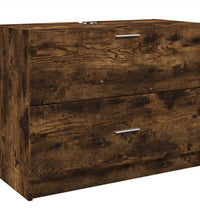 Waschbeckenunterschrank Räuchereiche 78x37x59 cm Holzwerkstoff