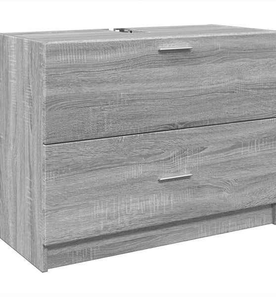 Waschbeckenunterschrank Grau Sonoma 78x37x59 cm Holzwerkstoff