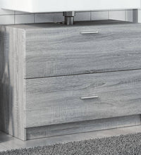 Waschbeckenunterschrank Grau Sonoma 78x37x59 cm Holzwerkstoff