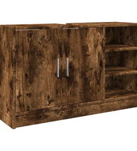 Waschbeckenunterschrank Räuchereiche 90x29x55 cm Holzwerkstoff