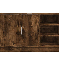 Waschbeckenunterschrank Räuchereiche 90x29x55 cm Holzwerkstoff