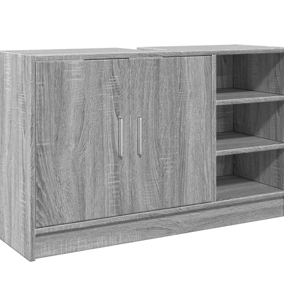 Waschbeckenunterschrank Grau Sonoma 90x29x55 cm Holzwerkstoff