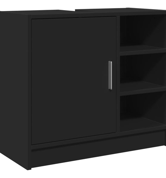 Waschbeckenunterschrank Schwarz 63x29x55 cm Holzwerkstoff