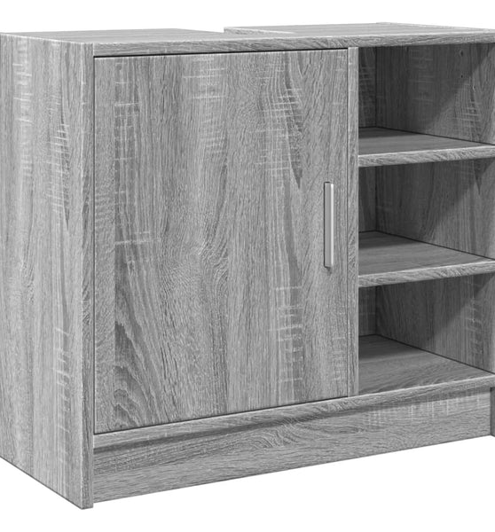 Waschbeckenunterschrank Grau Sonoma 63x29x55 cm Holzwerkstoff