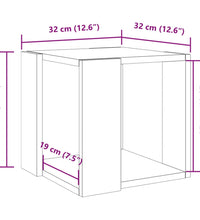 Couchtisch Sonoma-Eiche 32x32x30 cm Holzwerkstoff