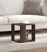 Couchtisch Braun Eichen-Optik 32x32x30 cm Holzwerkstoff