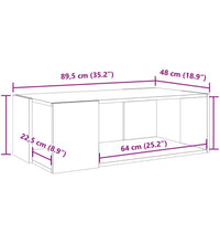 Couchtisch Schwarz 89,5x48x30 cm Holzwerkstoff