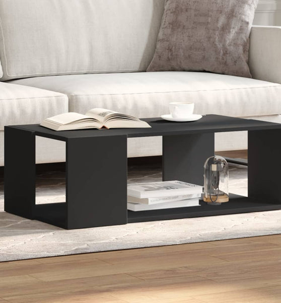 Couchtisch Schwarz 89,5x48x30 cm Holzwerkstoff