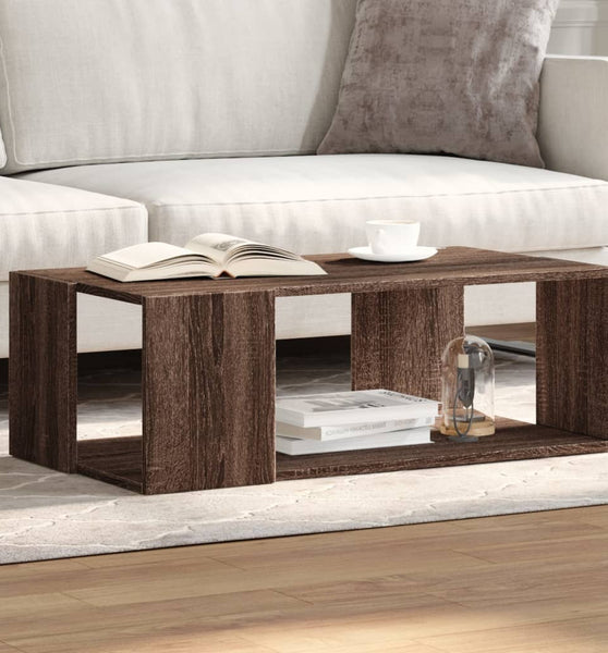 Couchtisch Braun Eichen-Optik 89,5x48x30 cm Holzwerkstoff