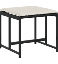 11-tlg. Garten-Essgruppe mit Kissen Schwarz Poly Rattan