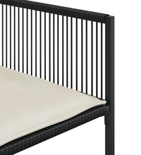 11-tlg. Garten-Essgruppe mit Kissen Schwarz Poly Rattan