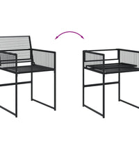 11-tlg. Garten-Essgruppe Schwarz Poly Rattan