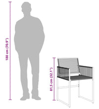 11-tlg. Garten-Essgruppe Schwarz Poly Rattan