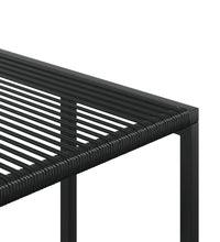 11-tlg. Garten-Essgruppe Schwarz Poly Rattan