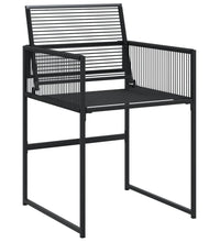 7-tlg. Garten-Essgruppe Schwarz Poly Rattan