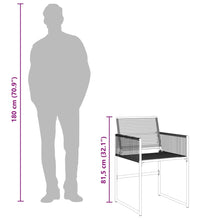 11-tlg. Garten-Essgruppe Schwarz Poly Rattan