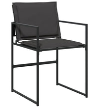 7-tlg. Garten-Essgruppe mit Kissen Schwarz Textilene