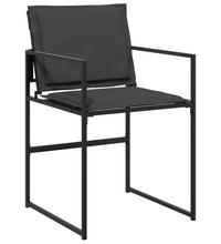 11-tlg. Garten-Essgruppe mit Kissen Schwarz Textilene